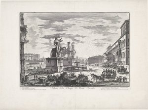 Veduta della Piazza di Monte Cavallo von Giovanni Battista Piranesi